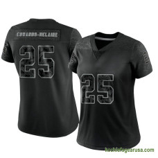 Womens Kansas City Chiefs Clyde Edwards Helaire Black Limited Reflective Kcc216 Jersey C1384